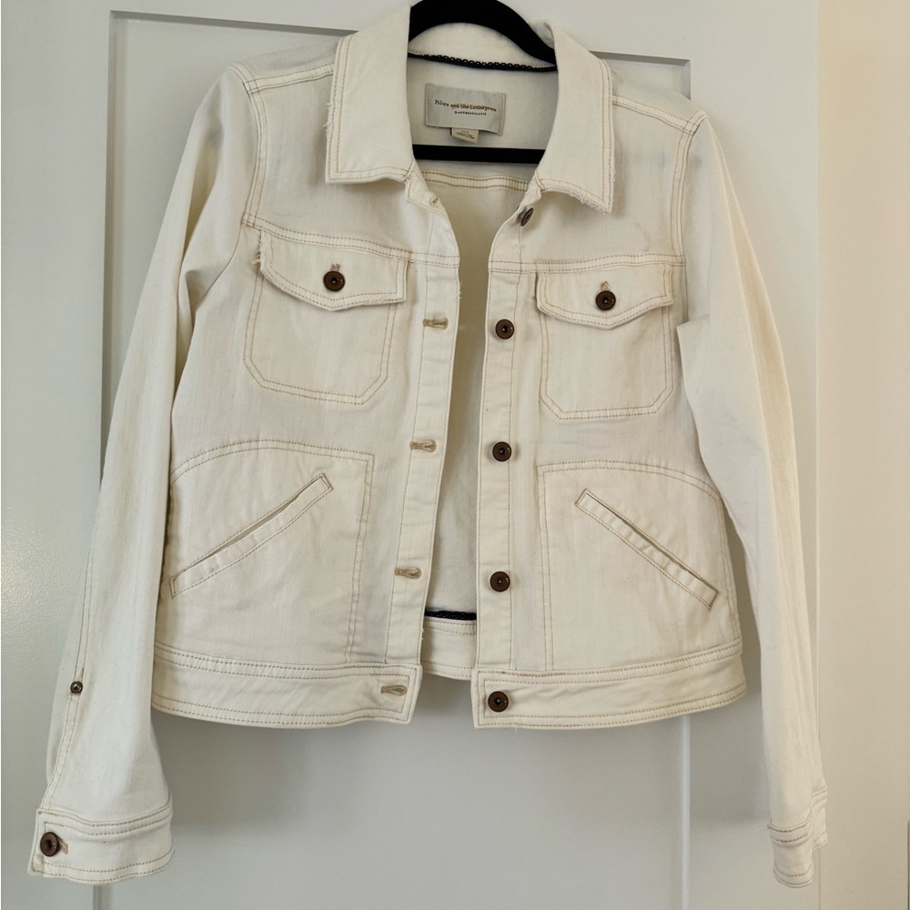 Pilcro and the Letterpress Anthropologie Stretch Denim Jacket